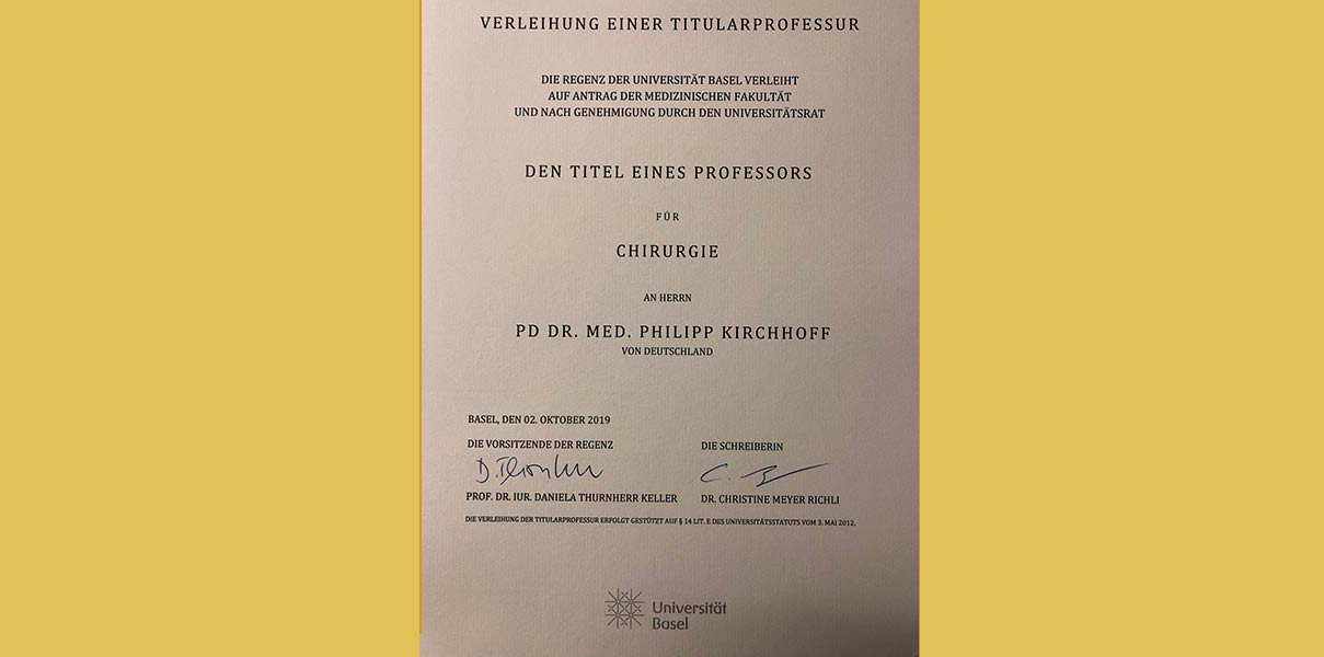 Dr. Kirchhoff erhält Professorentitel