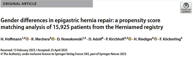 Hernia Publication with ZweiChrirurgen